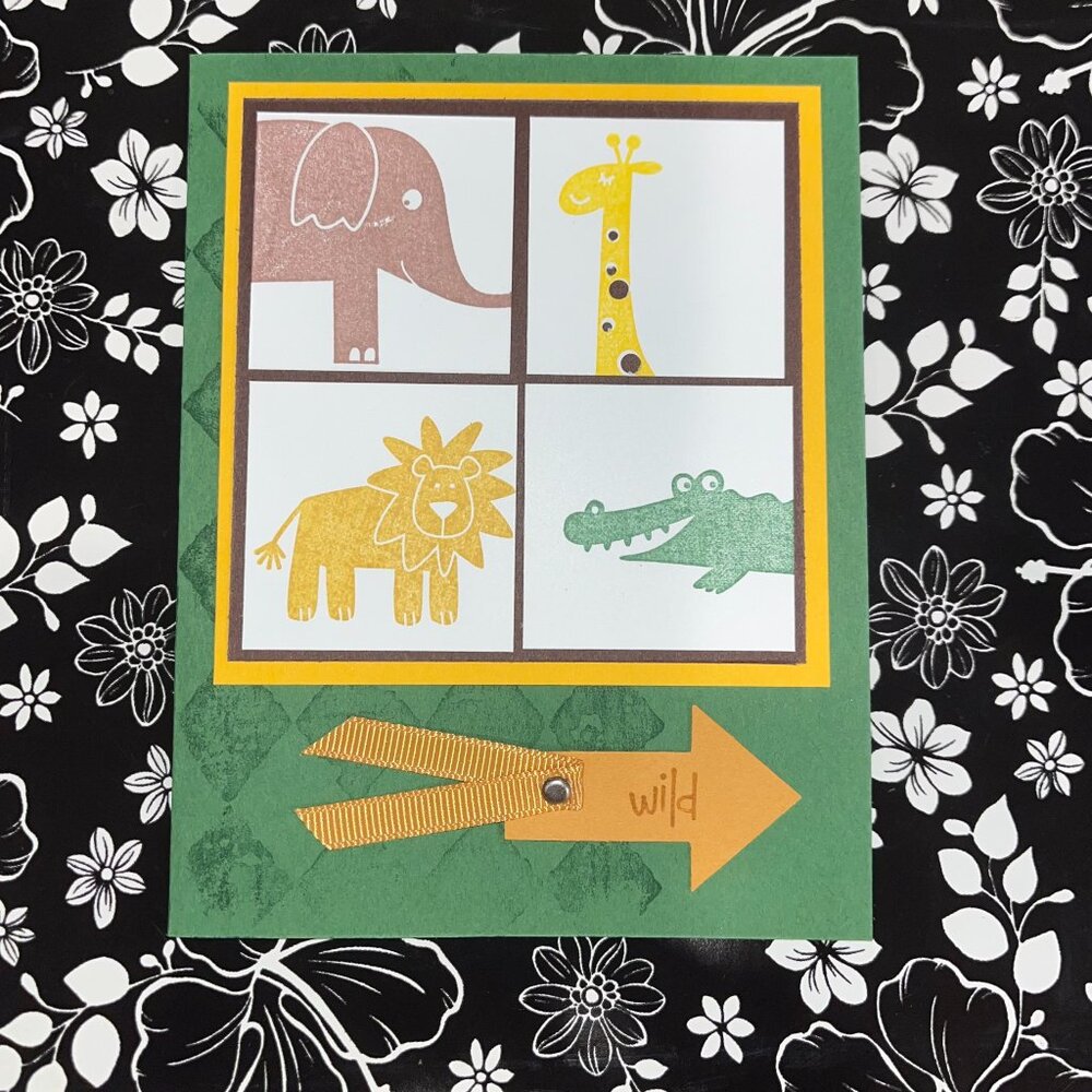 Set of 5 Homemade Cards - Wild